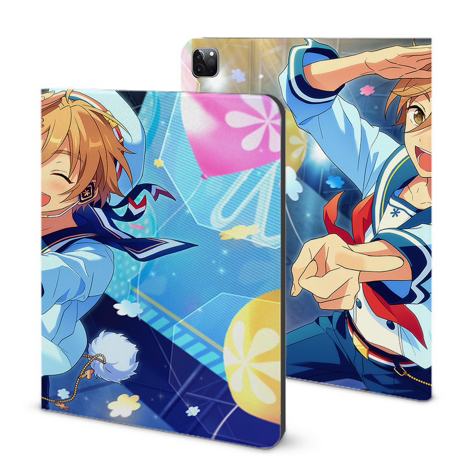 （画像用） あんさんぶるスターズ! Ensemble Stars IPad ケース ブック型 PUレザー TPU 耐衝撃 軽量 薄型 ペン収納なし 全面保護 IPad 各モデル対応